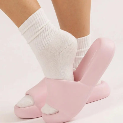 Mellow Sleep | Mellowsoft Dream Slides - Soft Squishy Waterproof Pillow Slides, Cloud Foam Platform Slippers with Running Shoe Level Cushioning & Shock Absorption, anti Slip Comfort Slides for Indoor & Outdoor
