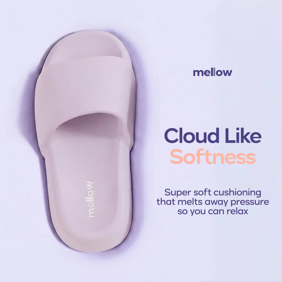 Mellow Sleep | Mellowsoft Dream Slides - Soft Squishy Waterproof Pillow Slides, Cloud Foam Platform Slippers with Running Shoe Level Cushioning & Shock Absorption, anti Slip Comfort Slides for Indoor & Outdoor
