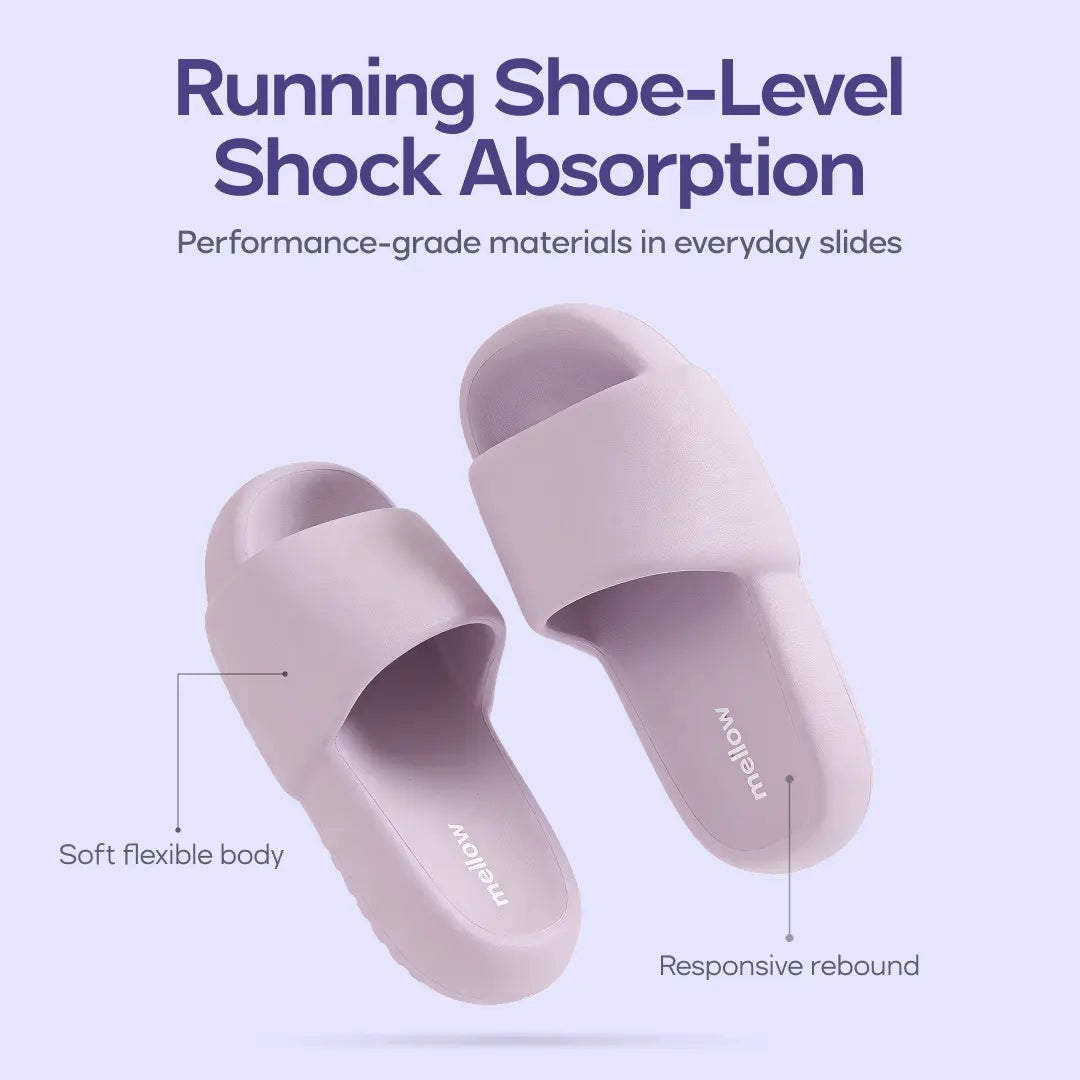 Mellow Sleep | Mellowsoft Dream Slides - Soft Squishy Waterproof Pillow Slides, Cloud Foam Platform Slippers with Running Shoe Level Cushioning & Shock Absorption, anti Slip Comfort Slides for Indoor & Outdoor